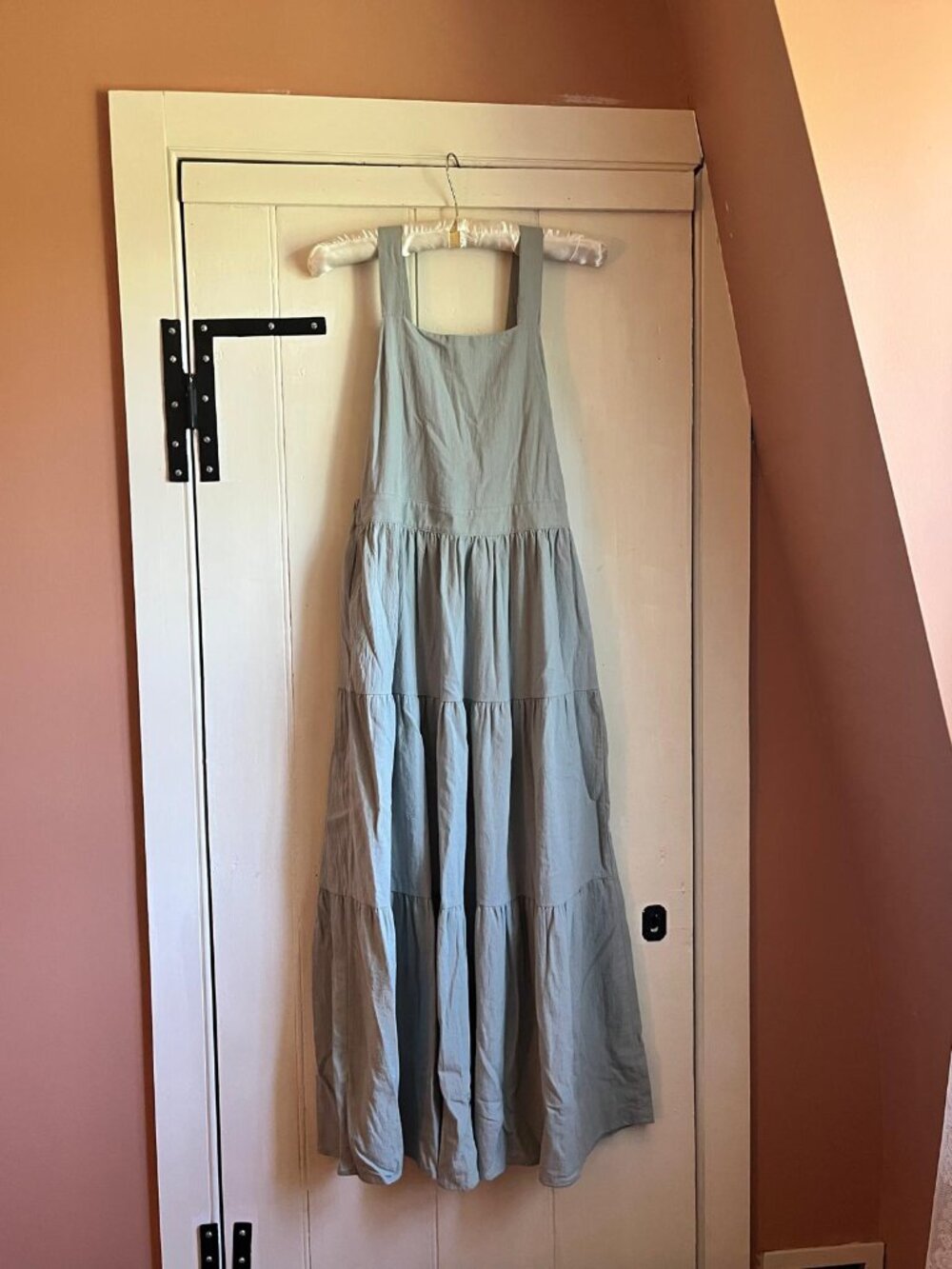 Pale Blue Pinafore/Overall Dress with Adjustable Straps Size S